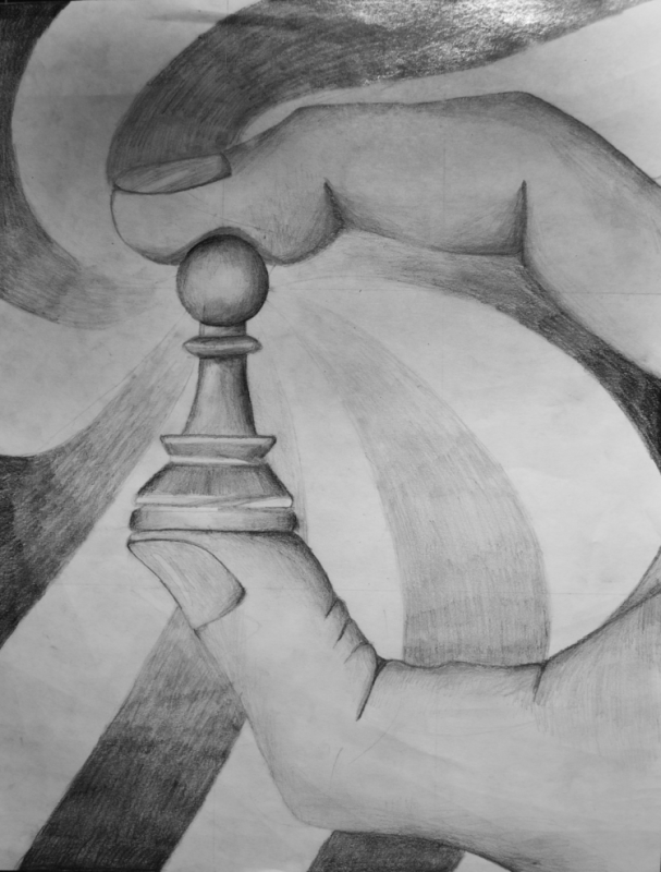 Шахматы рисунок карандашом