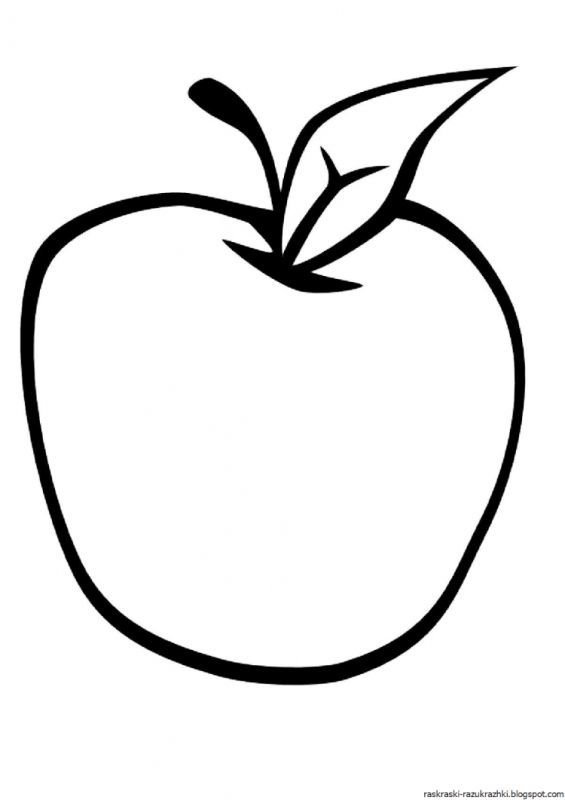 Яблоко раскраска