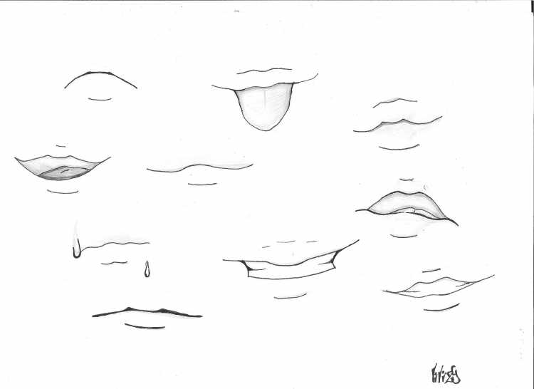 Аниме рот карандашом для начинающих