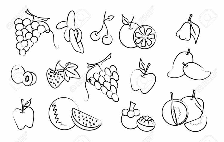 Трафареты для рисования фрукты