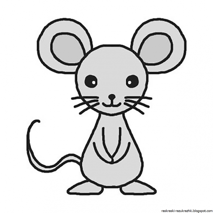 Грустный мышонок раскраска