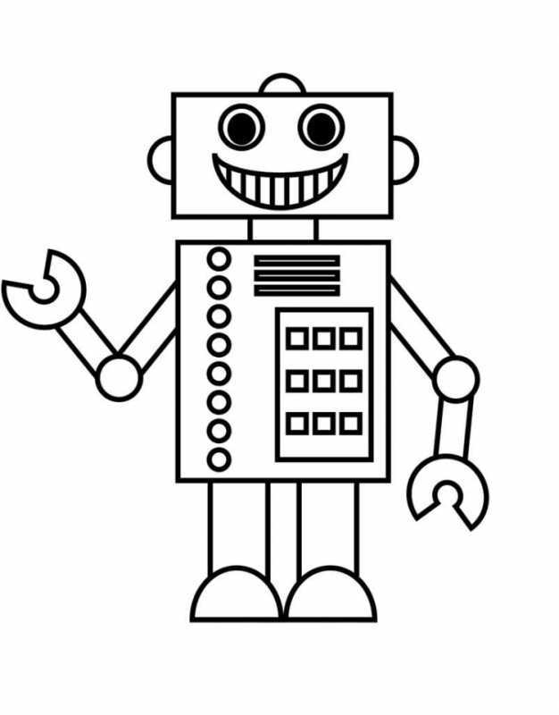 Робот раскраска для детей