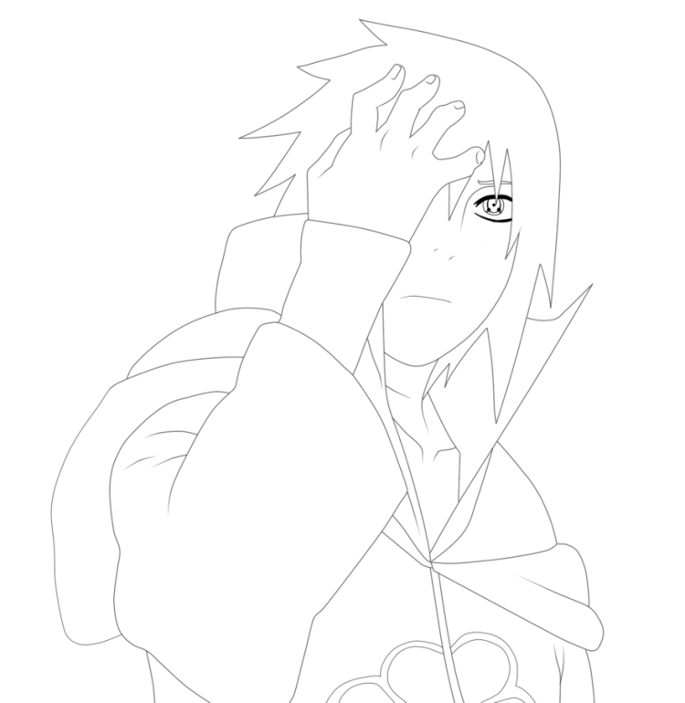 Раскраска Саске Акацуки