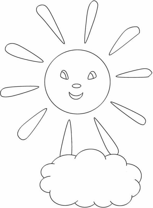 Раскраска. Солнышко