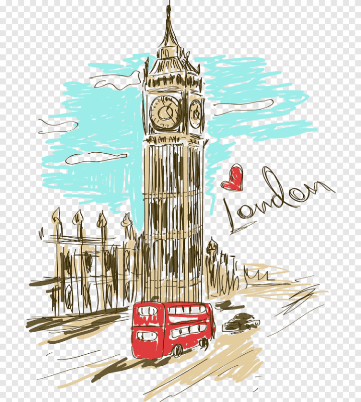 Лондонский Биг Бен скейч