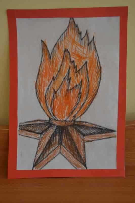 Рисование вечный огонь