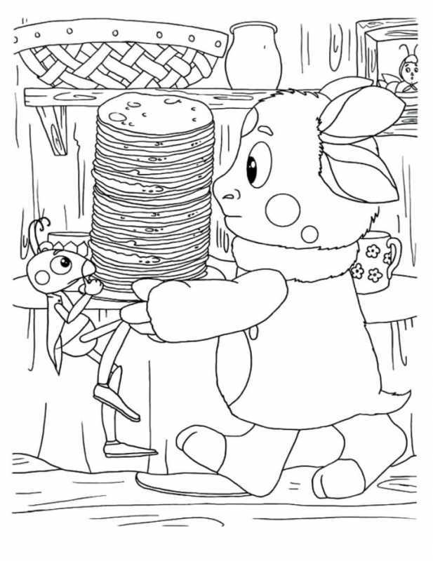 Блинчики раскраска