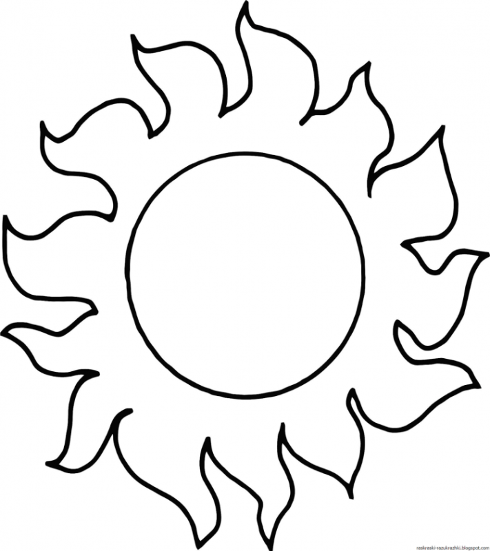 Раскраска. Солнышко