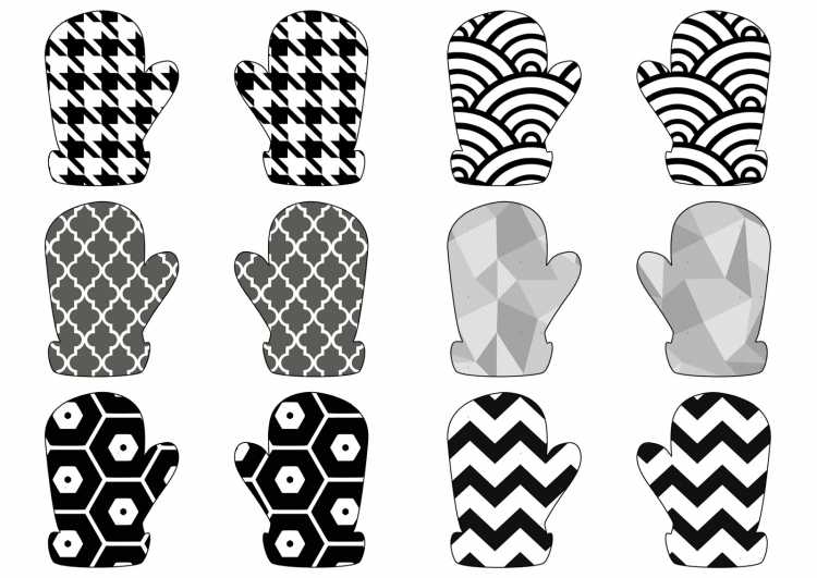 Подбери варежки