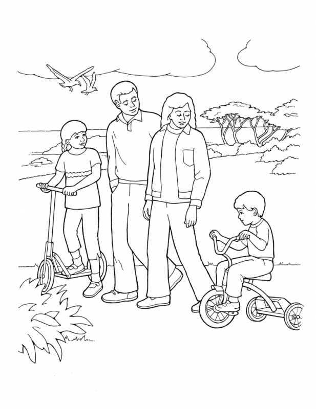 Раскраска семья