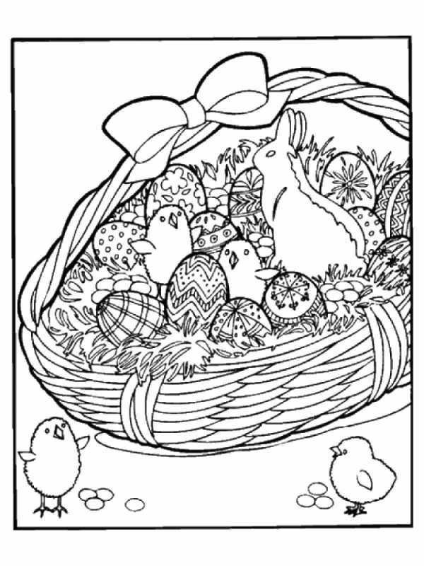 Пасхальная раскраска
