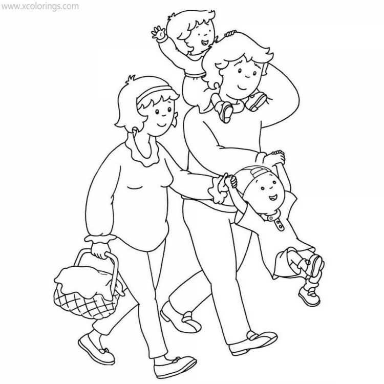 Раскраска семейный вечер