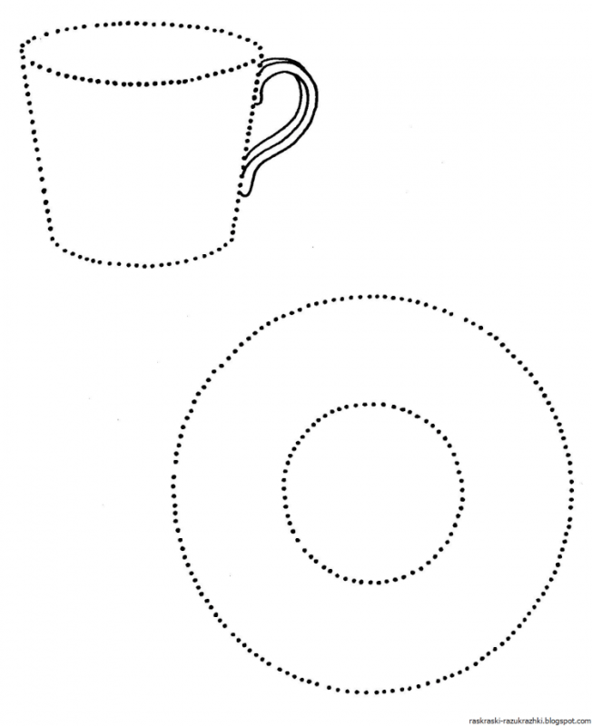 Рисование чашка с блюдцем