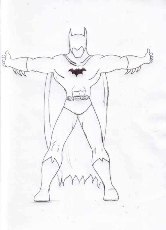 Лёгкий рисунок Бетмена