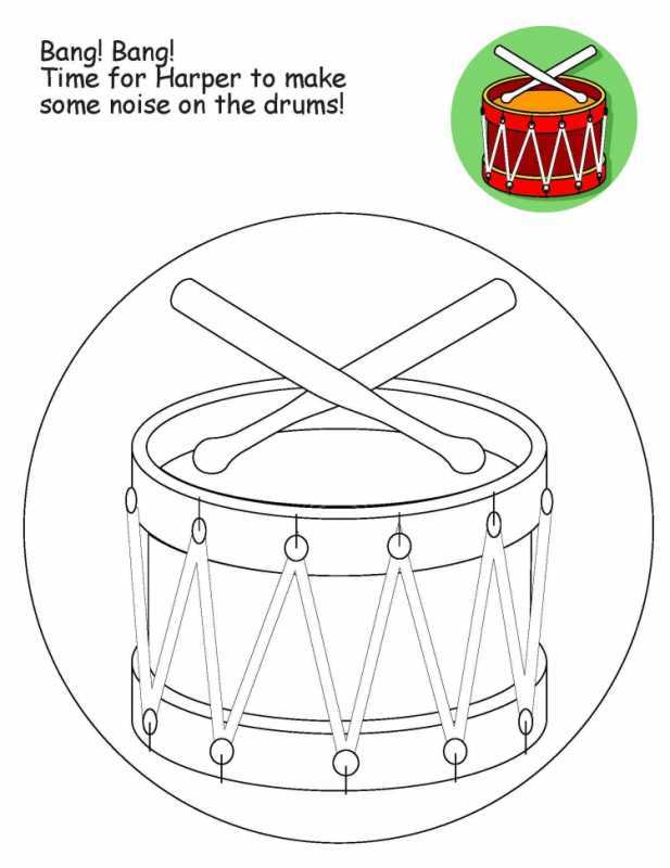 Гитара раскраска