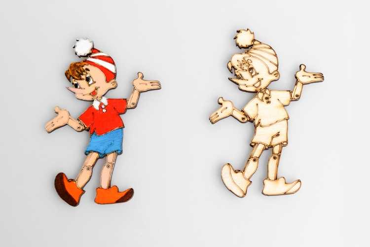 Рисунок Буратино с золотым ключиком