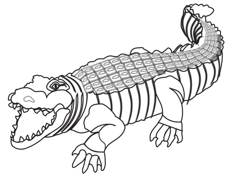 Раскраска крокодил