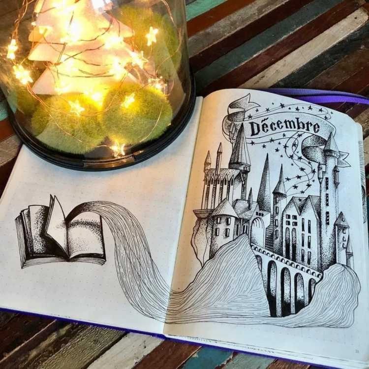 Скетчбук Гарри Поттер Хогвартс