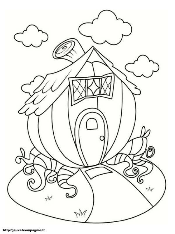 Разукрашки домики