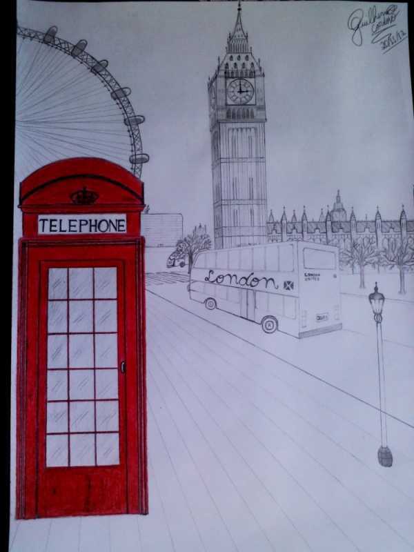 Рисование карандашом Лондон