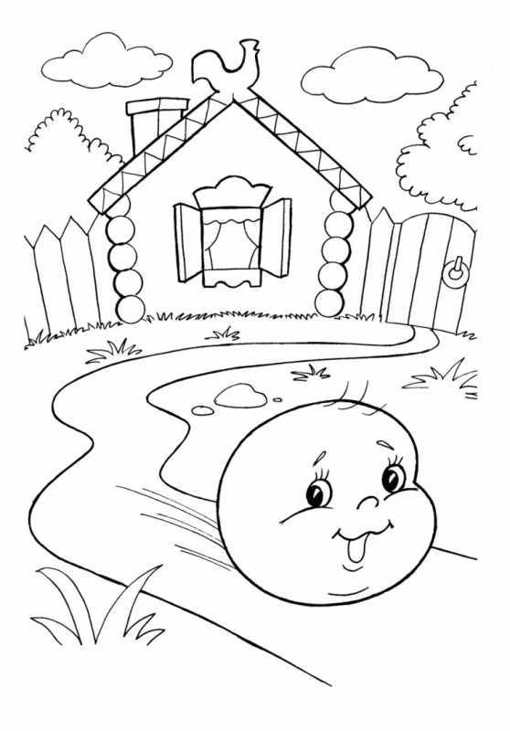 Раскраска "Колобок"