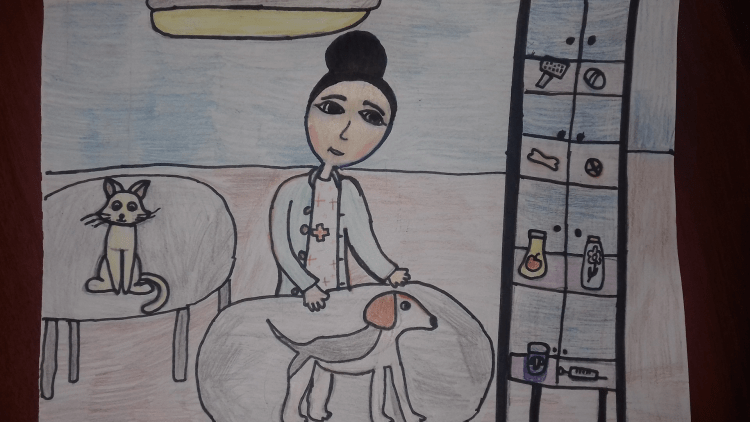 Детские рисунки на тему ветеринар