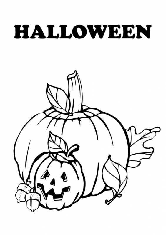 Раскраски Хэллоуин для детей простые