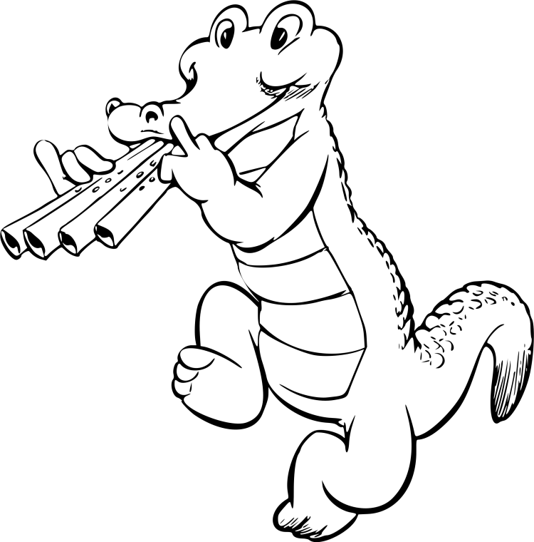 Крокодил спереди мультяшный