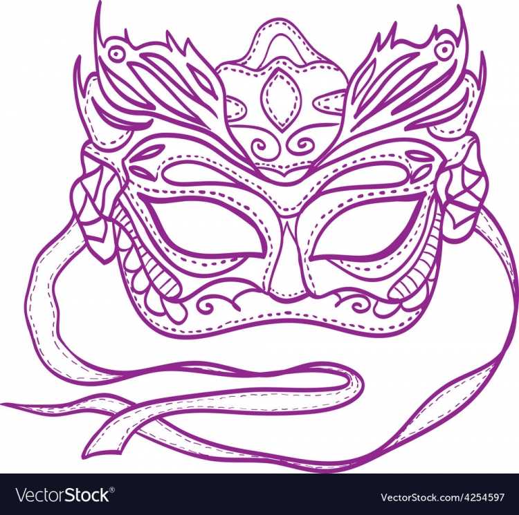 Эскиз карнавальной маски