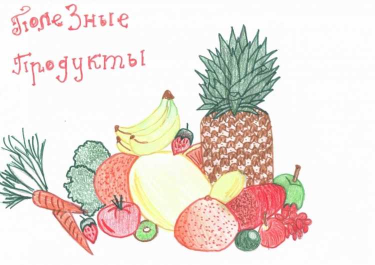 Рисование на тему полезная еда