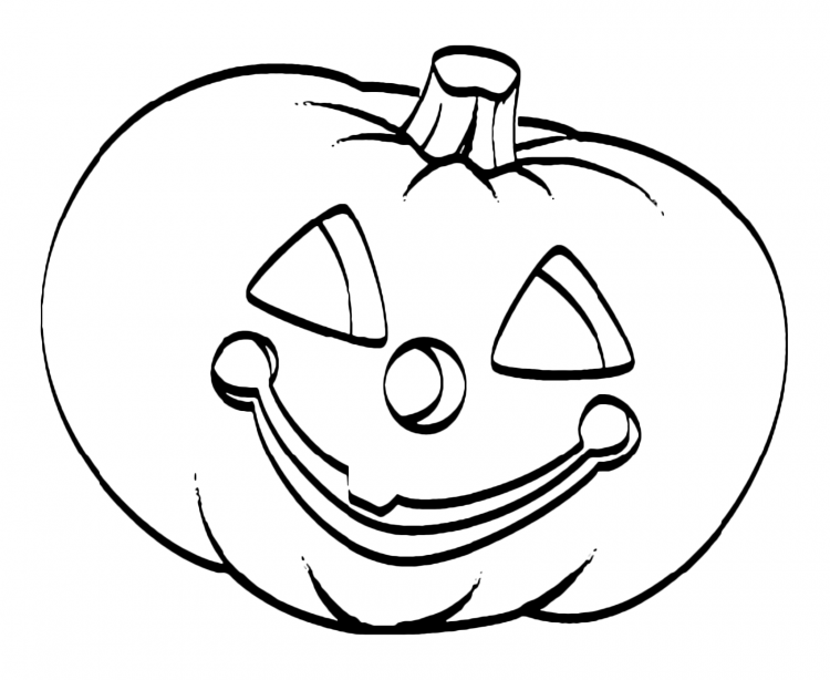 Тыква для Хэллоуина раскраска