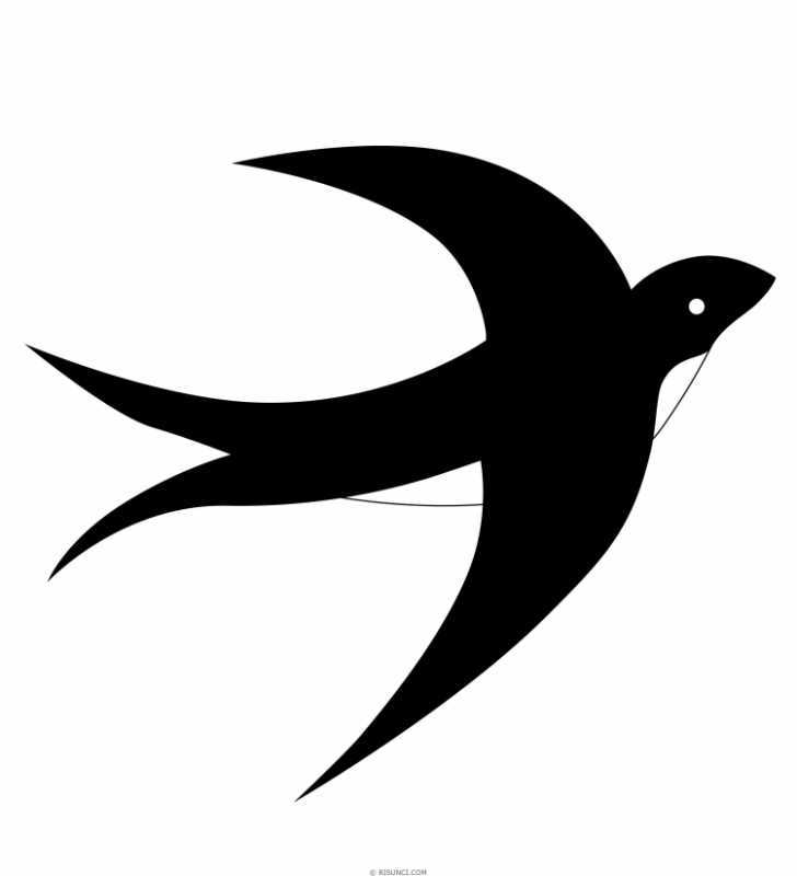 Раскраска улетают ласточки