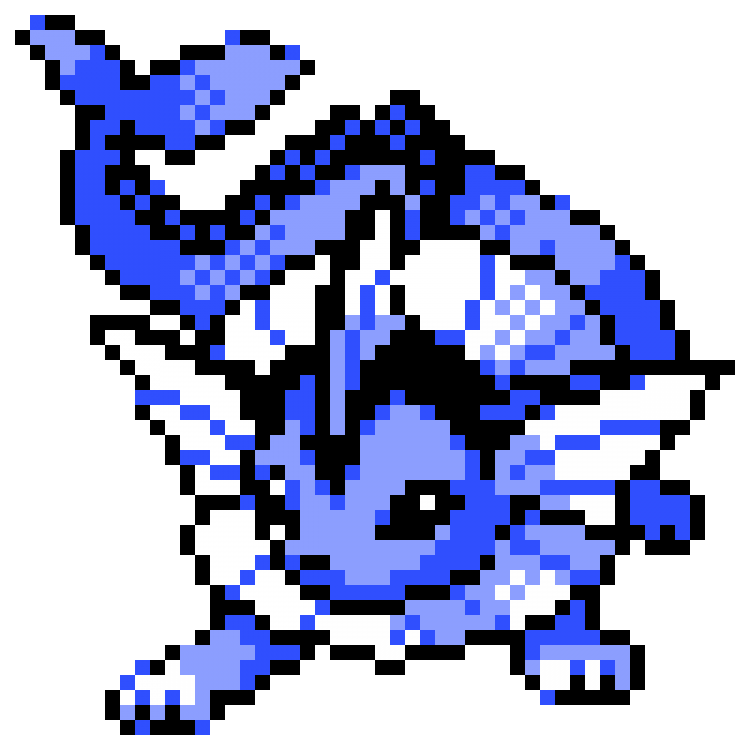 Покемон пиксельарт Вапореон