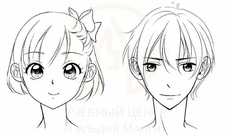 Анимешное лицо рисунок