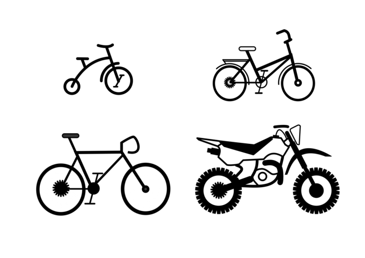 Девочка на велосипеде раскраска