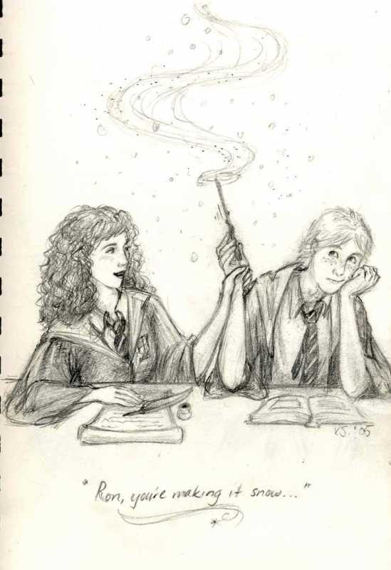 Книжная Гермиона Грейнджер зарисовки Джоан Роулинг