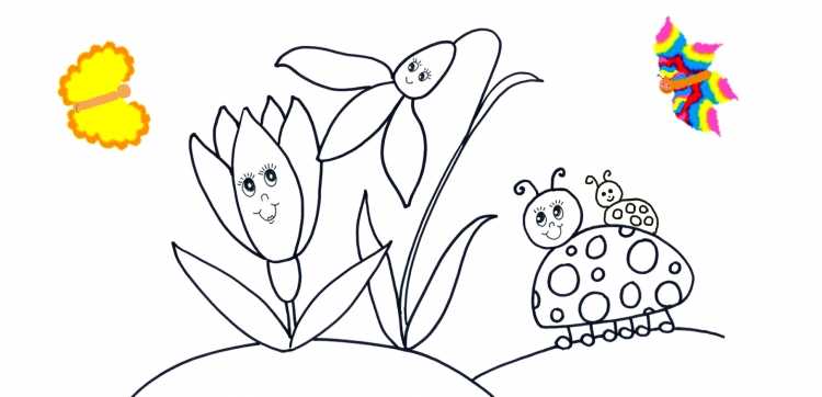 Весенние раскраски для детей