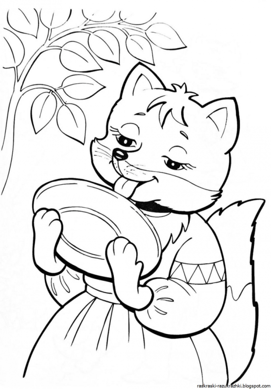 Раскраска Лисичка