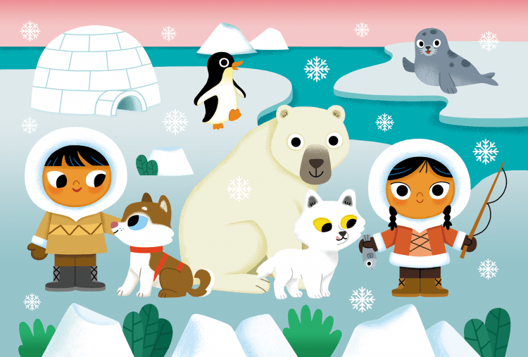 Арктика рисунок карандашом