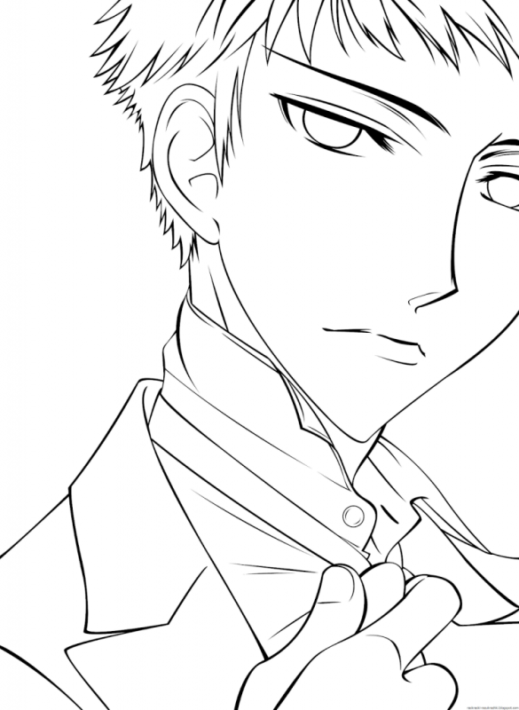 Аниме для раскрашивания парни