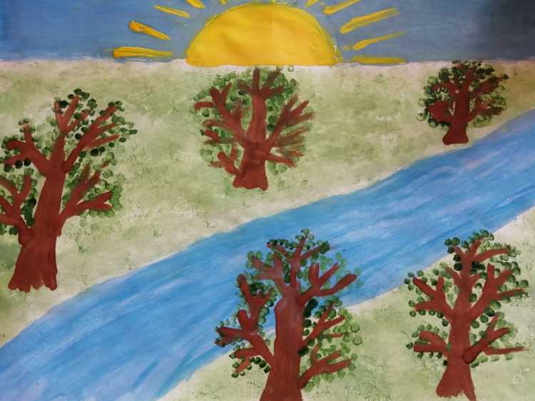 Рисунок родные просторы 5 класс