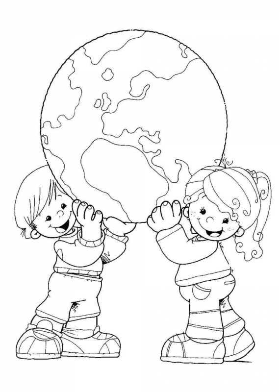 Сообщение на тему день матери земли раскраска