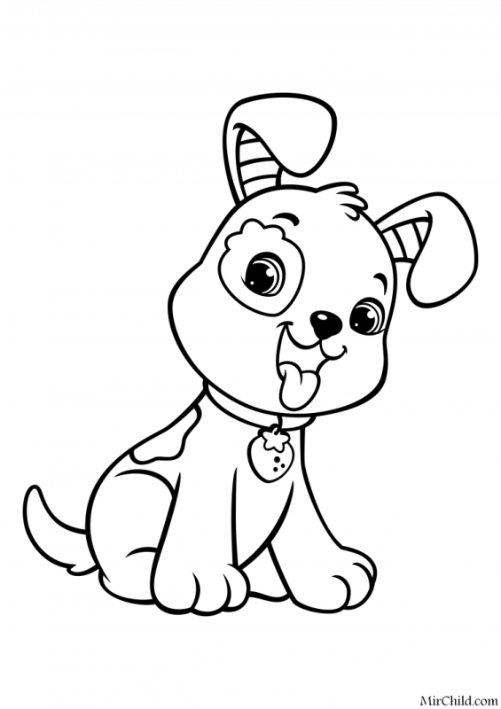 Раскраска собачка