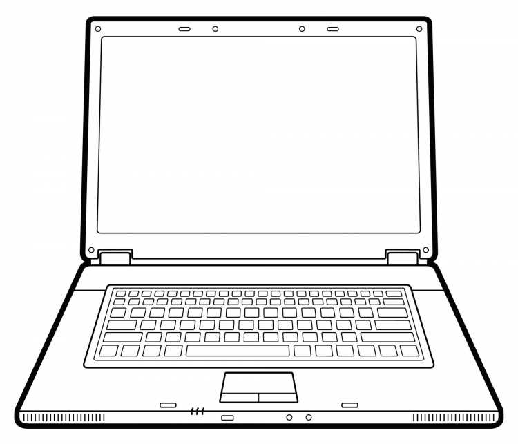 Раскраска ноутбук
