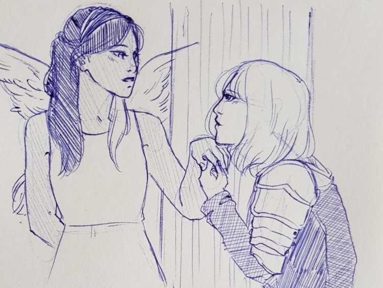 Рисунок Ромео и Джульетта тушь