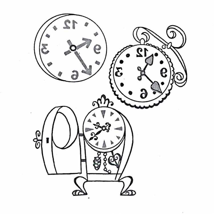Часы с кукушкой трафарет