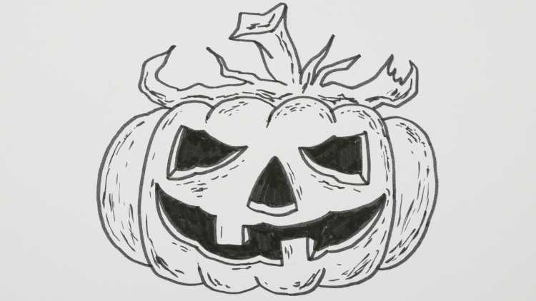 Тыква для хелуинаконтур