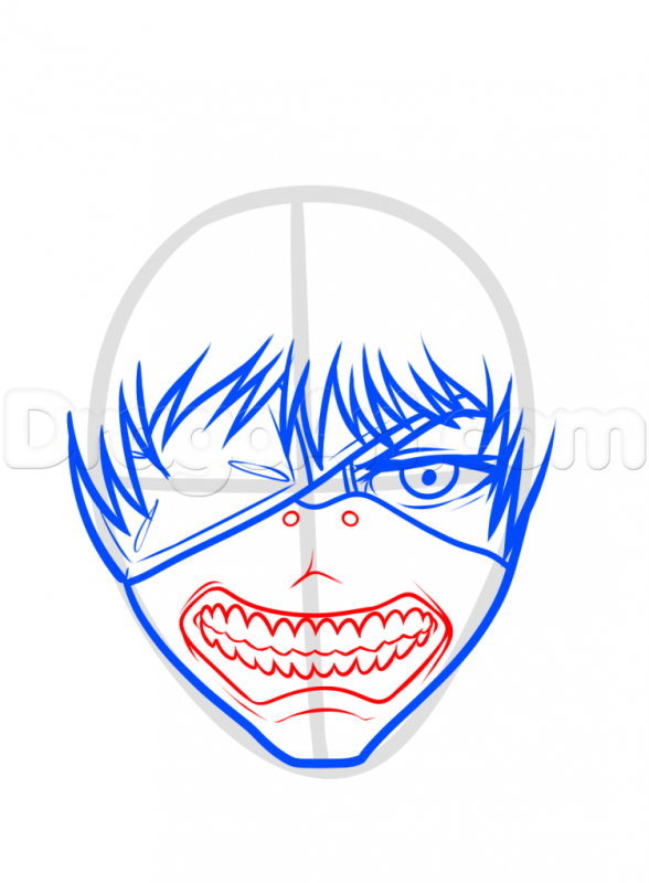 Токийский гуль раскраска