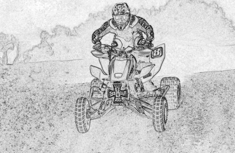 Квадроцикл раскраска для детей