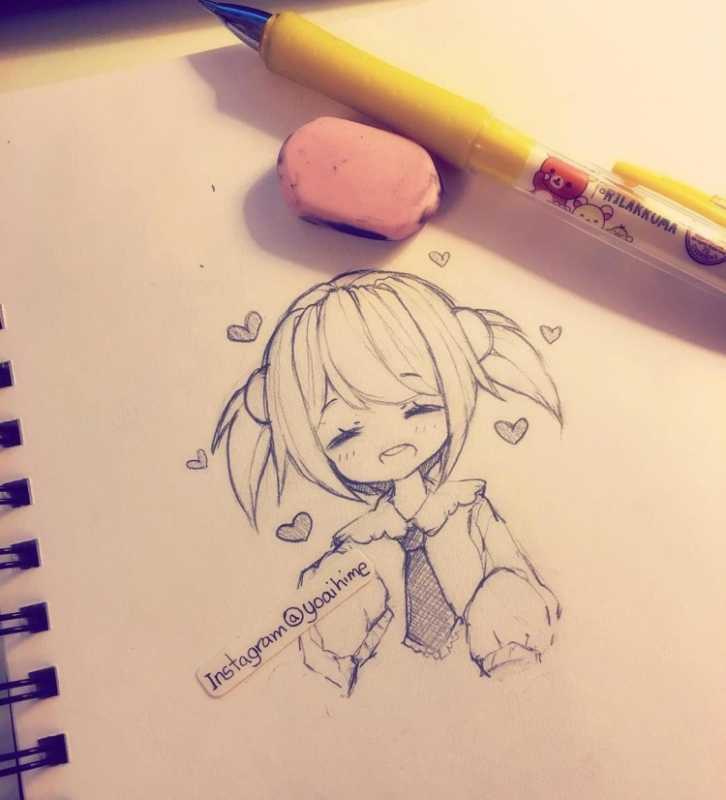 Аниме для срисовки разноцветные